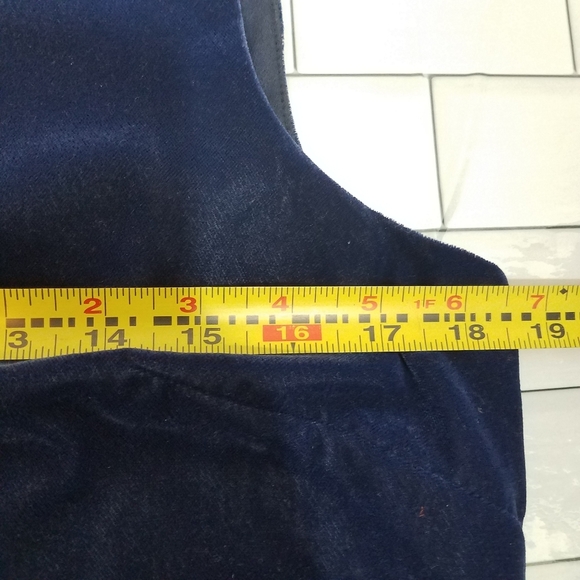 J Crew Blue Ruffle Hem Velvet Dress 10 - Picture 8 of 13